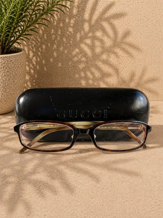 Gucci GG1504 Eyeglass Frames Tortoise Brown Italy Vintage RX Optical Glasses main image 4